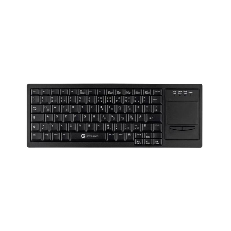 Tastatur Cleantype®  Xtra Touch TKL-083-GCQ-TOUCH-BLACK-USB-DE n/a