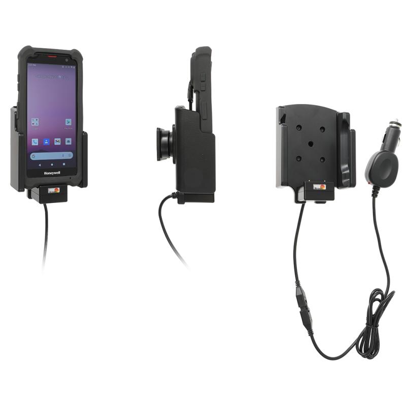 Aktive Halterung, f&uuml;r Ger&auml;te mit originalem Rubber Boot, mit Drehgelenk und Zigaretten-Adapter, pass