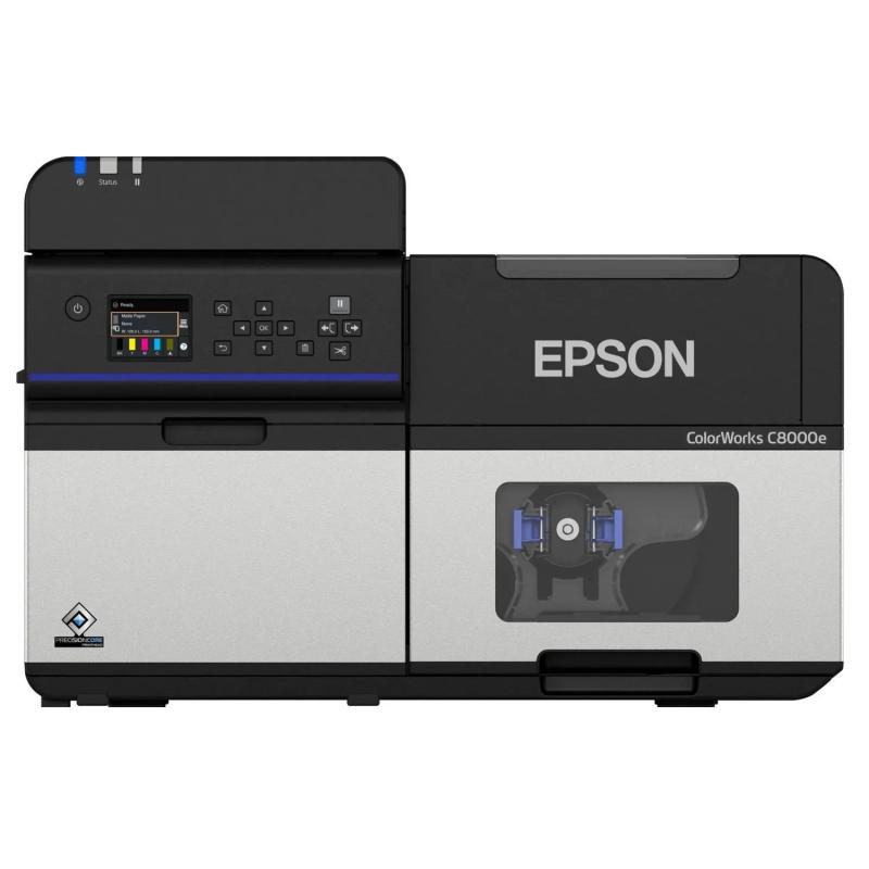 Epson ColorWorks C8000e, Cutter, Disp., USB, Ethernet, Kit (USB), schwarz, grau